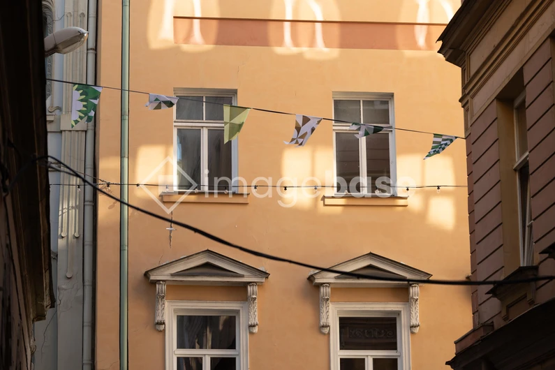 Urban Alleyway with Bunting