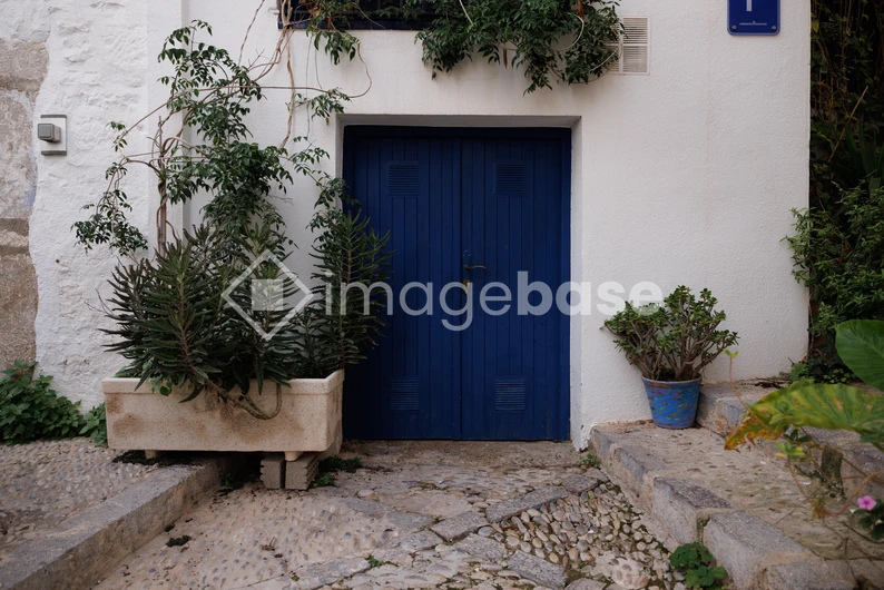 Charming Blue Doorway