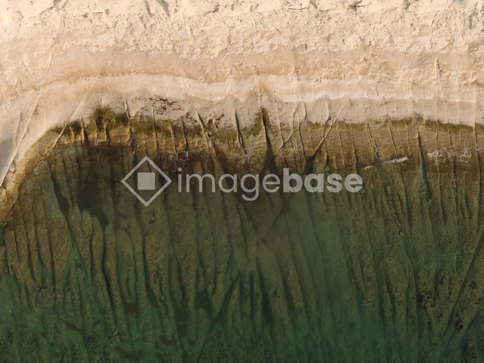 Aerial View of Beach and Water Texture