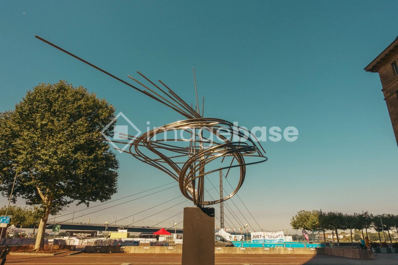 Modern Sculpture in Urban Setting