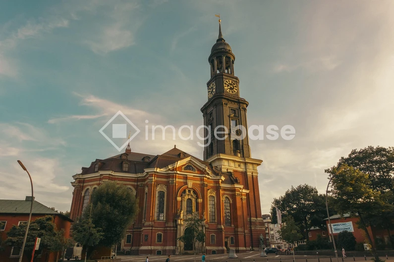 Historic Church at Sunset