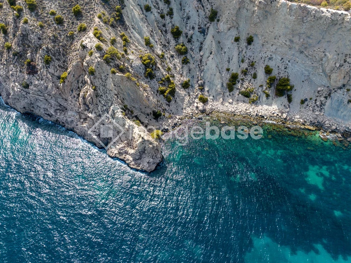 Aerial View of Coastal Cliff