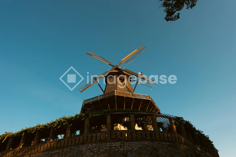 Historic Windmill at Sunset