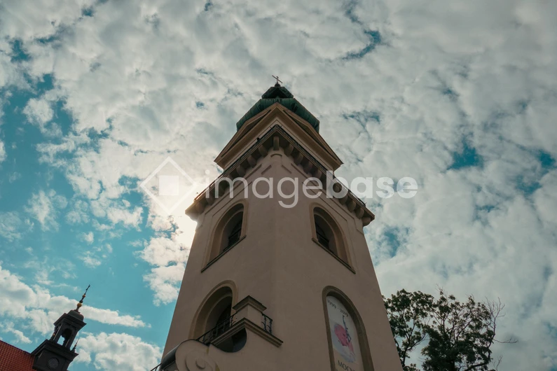Historic Tower Against a Cloudy Sky