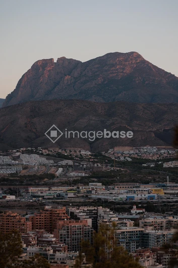 Mountain Cityscape at Dusk