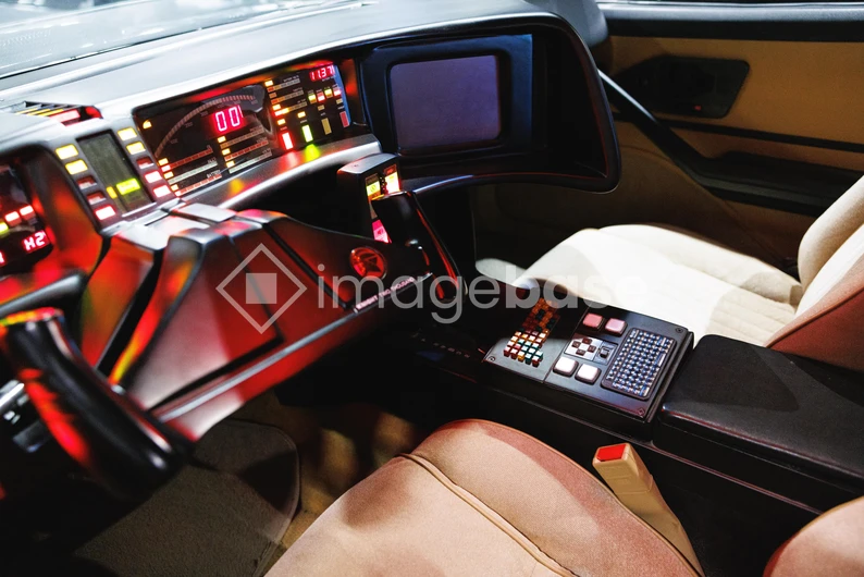 Retro Futuristic Car Interior