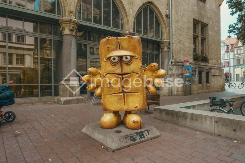 Whimsical Bread Statue