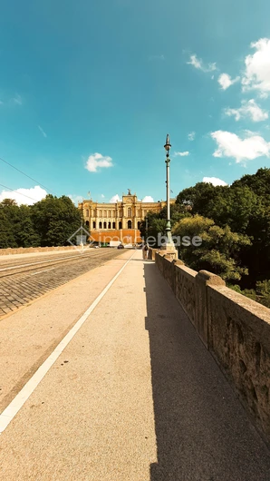 Historic Building with Tree-Lined Path