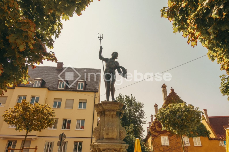 Historic Fountain in European Square
