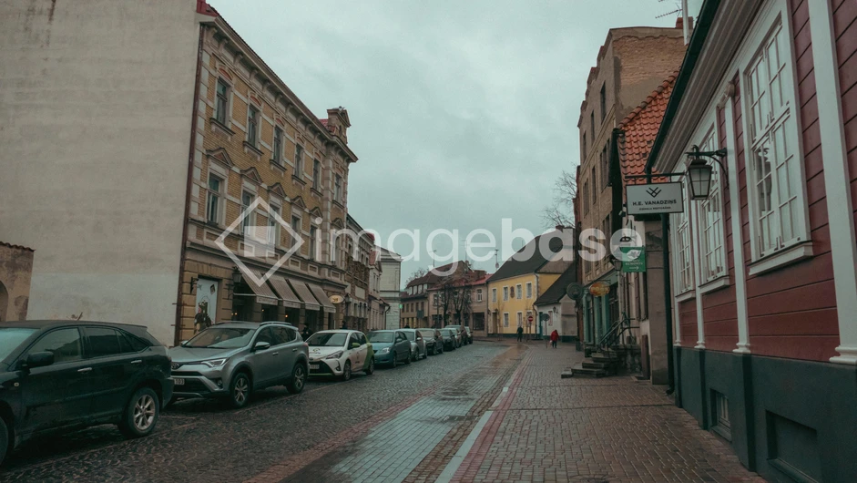 Quiet Cobblestone Street