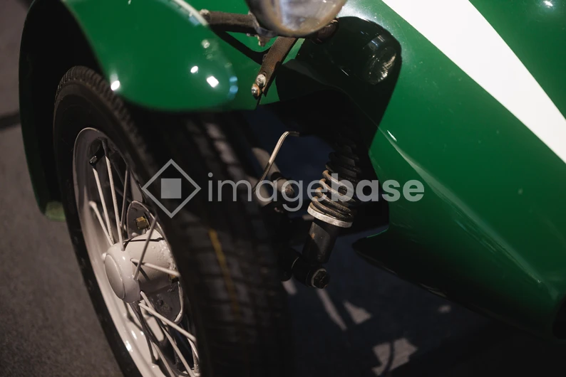 Vintage Car Wheel Close-Up