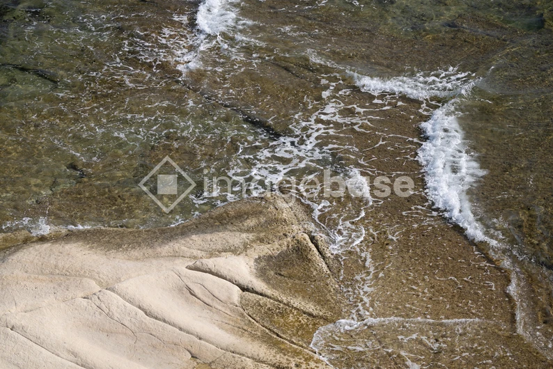 Coastal Rock and Water Flow