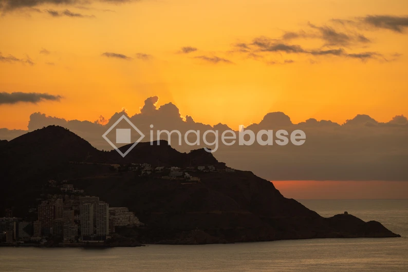 Sunset Over Coastal Hills