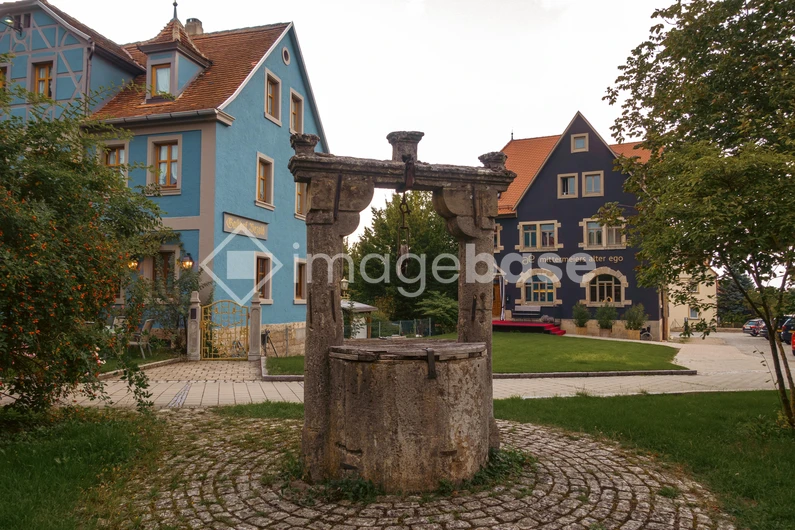 Historic Town Square with Well