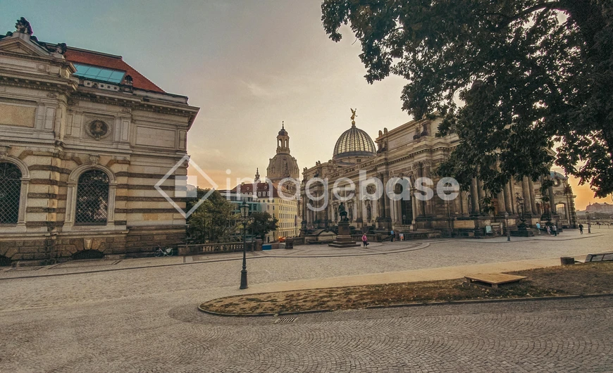 Historical Architecture at Sunset