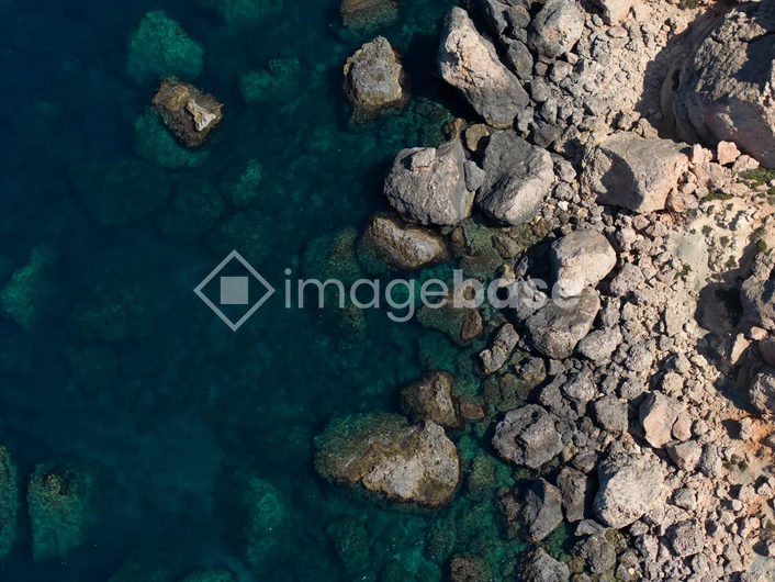 Rocky Shoreline by the Sea