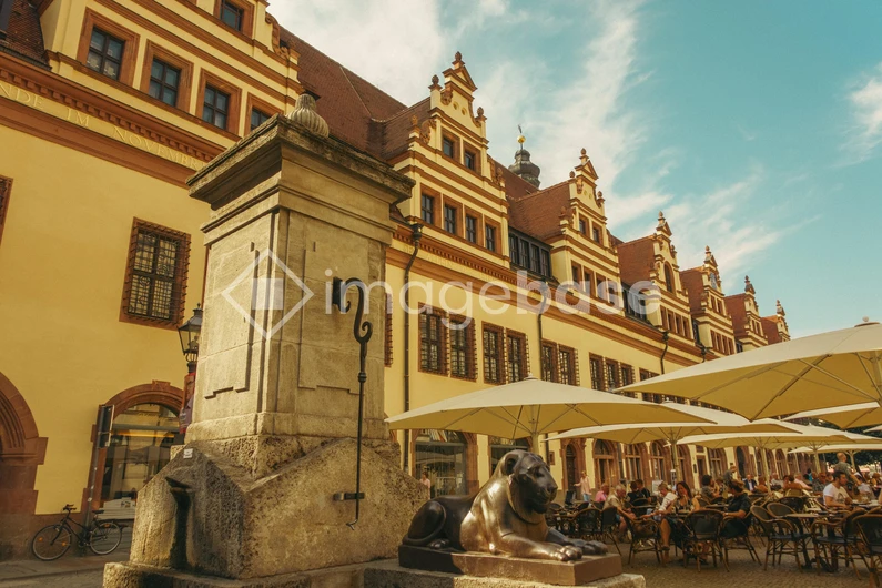 Historical Architecture with Outdoor Café