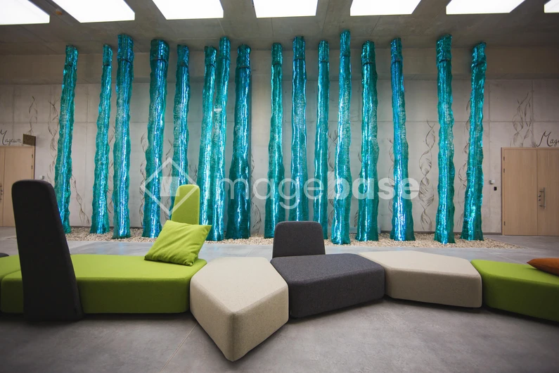 Modern Lounge with Sculptural Elements
