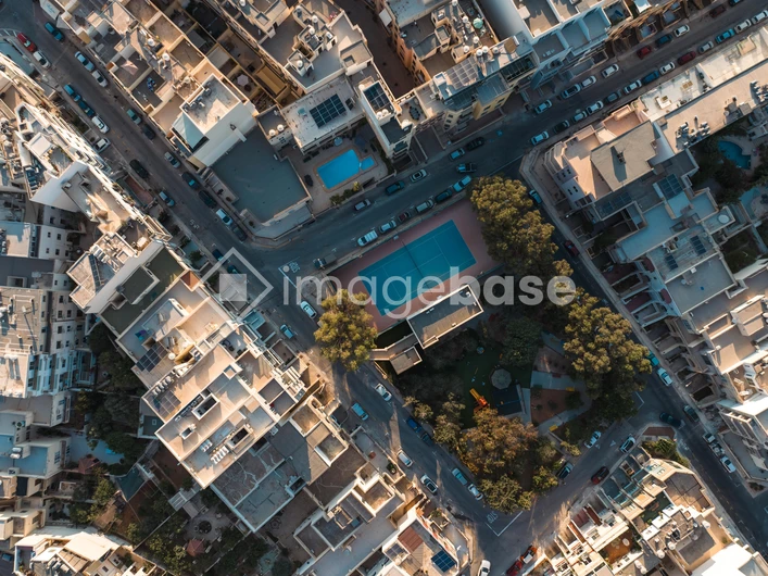 Aerial View of Urban Architecture