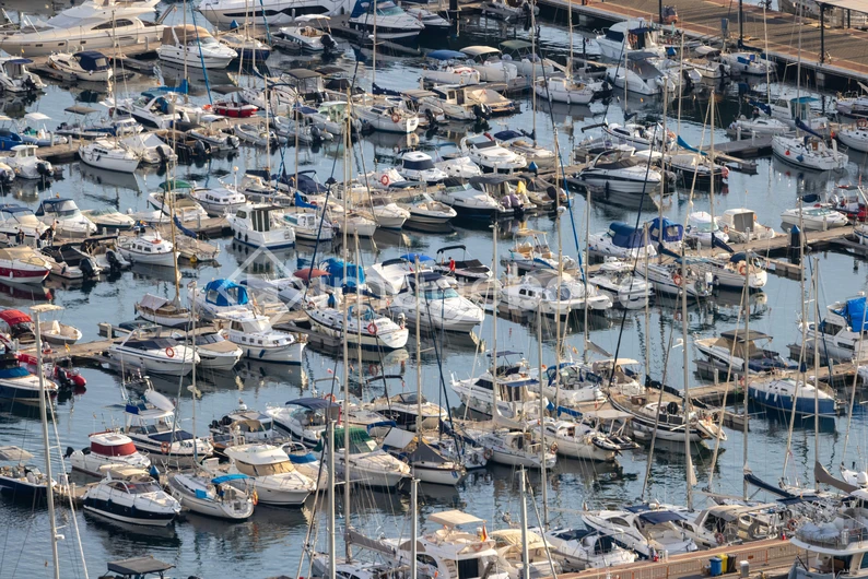 Marina with Docked Boats
