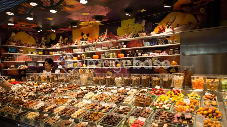 Vibrant Candy Market Stall