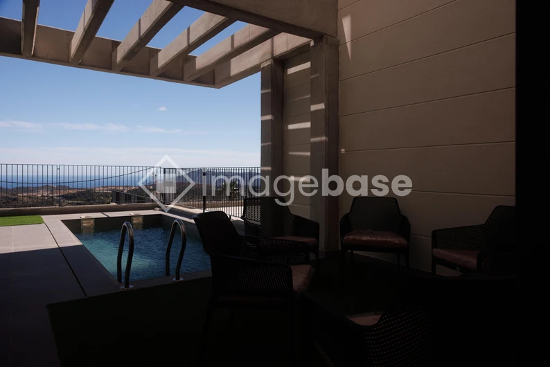 Modern Patio Overlooking the Sea