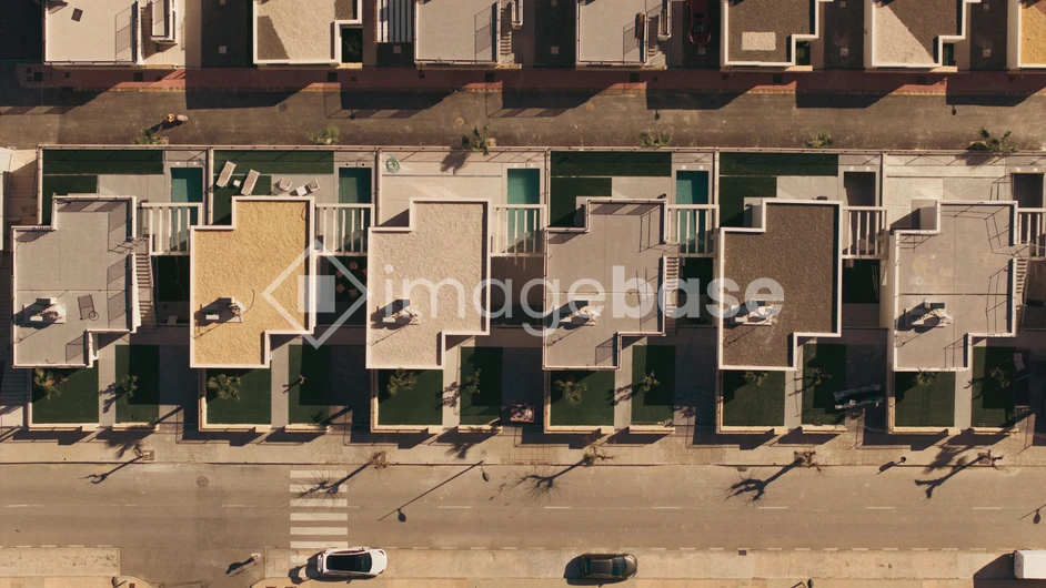 Geometric Suburban Aerial View