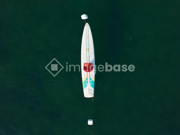 Aerial View of a Surfboard