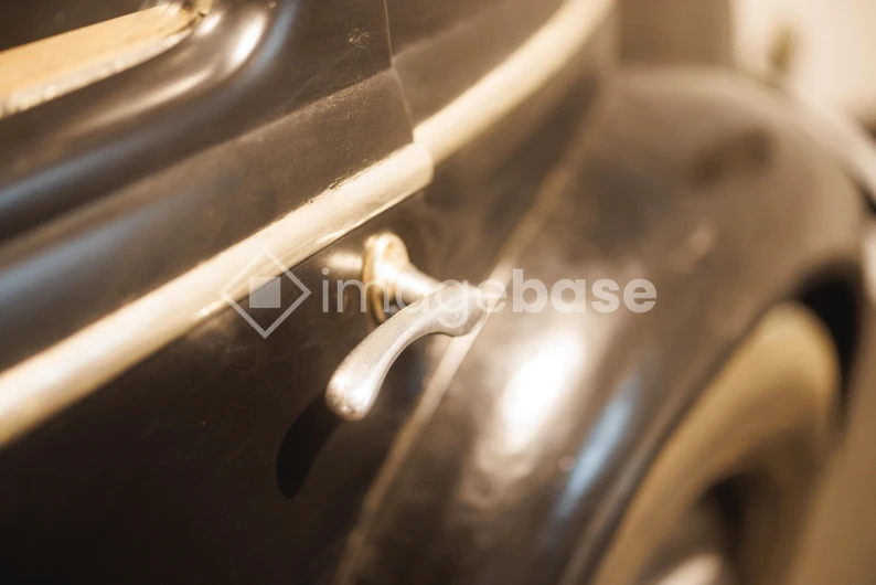 Vintage Car Handle Close-Up