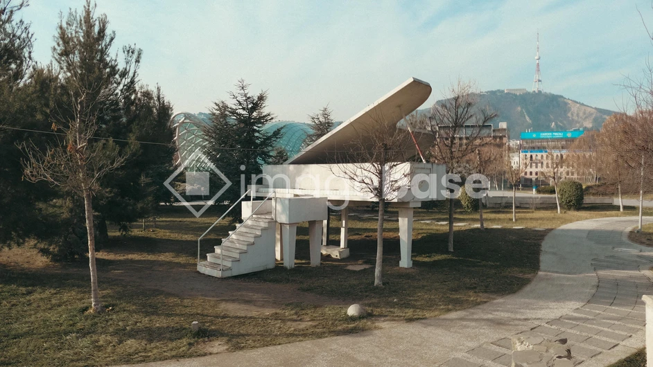 Outdoor Piano Structure in Park