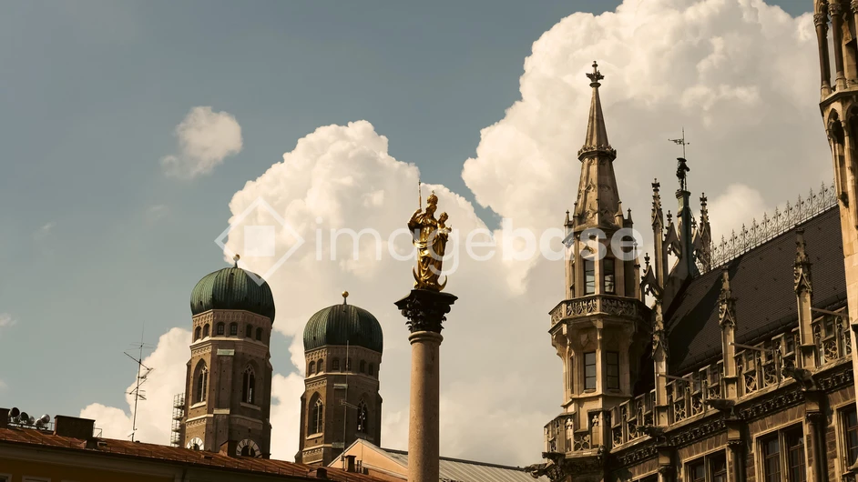 Historical Architecture Against a Cloudy Sky