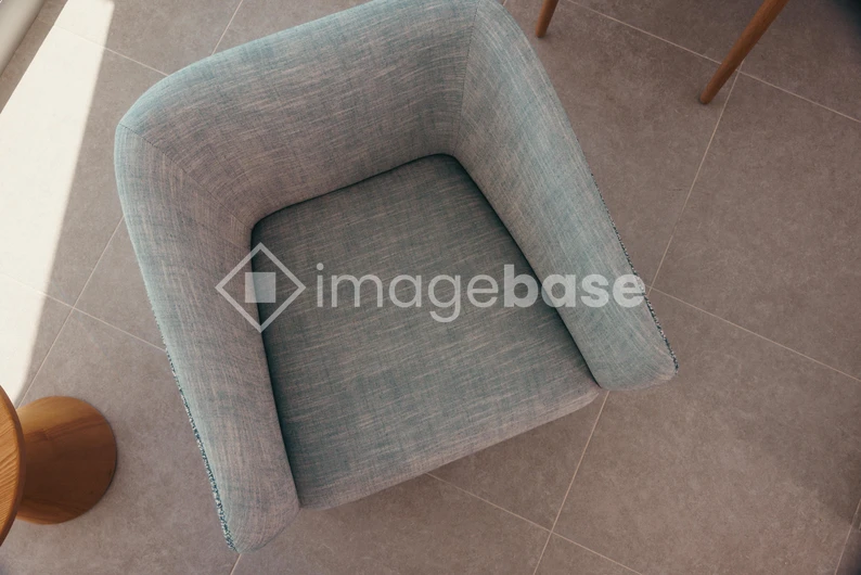 Minimalist Blue Armchair