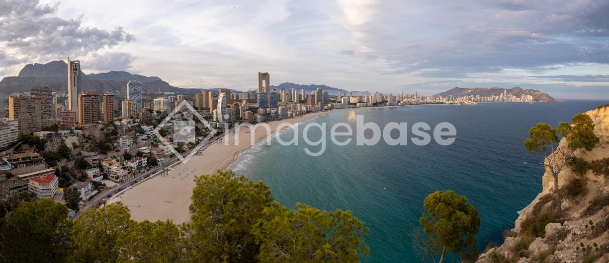 Panoramic Beachfront Cityscape
