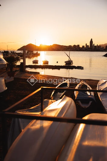 Sunset Over the Harbor