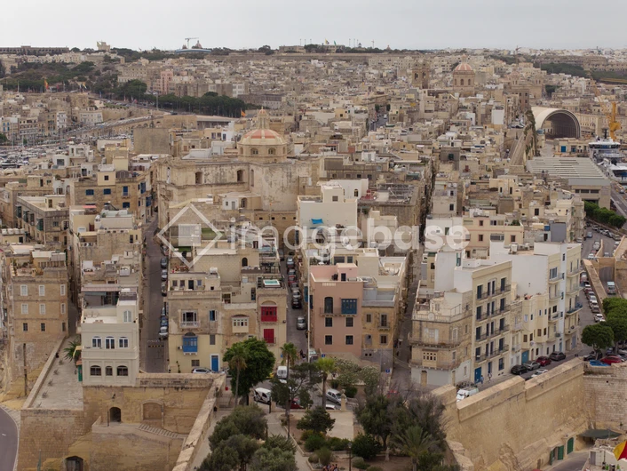 Aerial View of a Historic Cityscape
