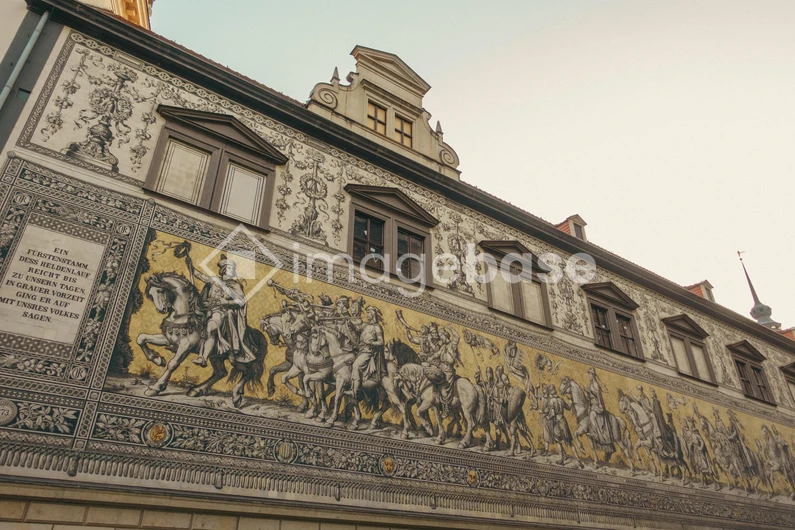 Historical Mural on Building Facade