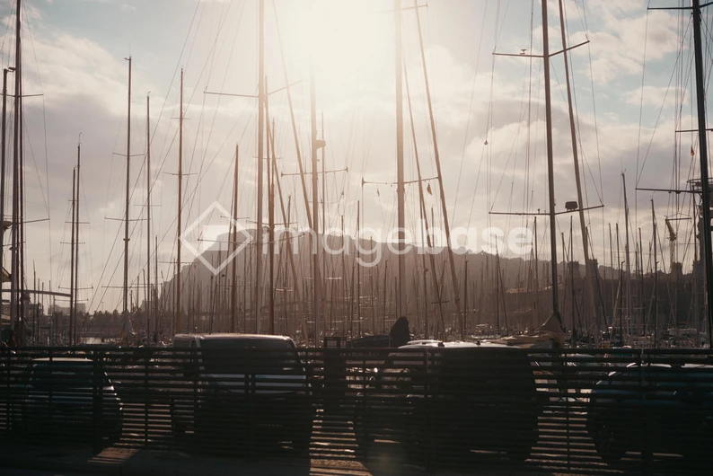 Seaside Marina at Sunset