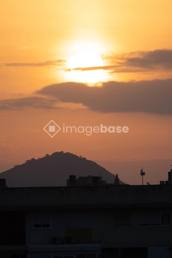 Sunset Over Mountain