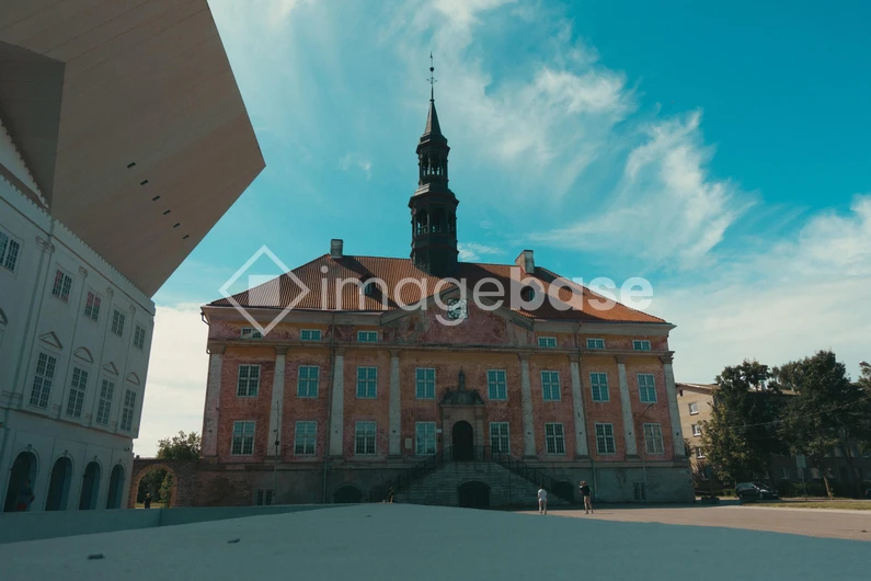 Historic Building under Blue Sky