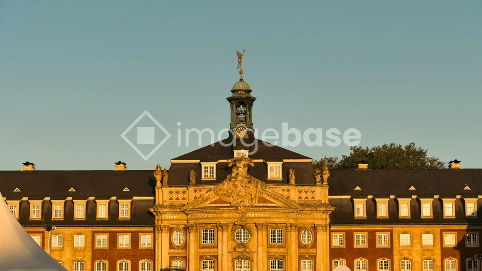 Historic Building at Sunset