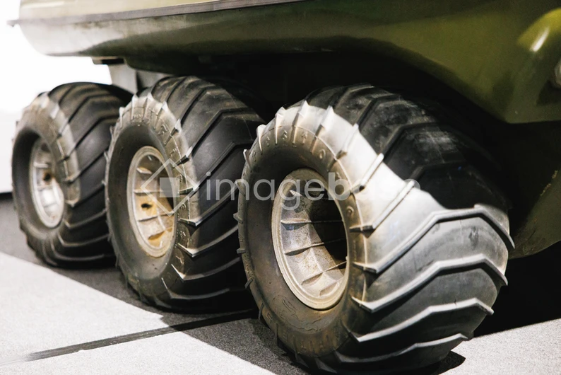 Close-up of All-Terrain Vehicle Wheels