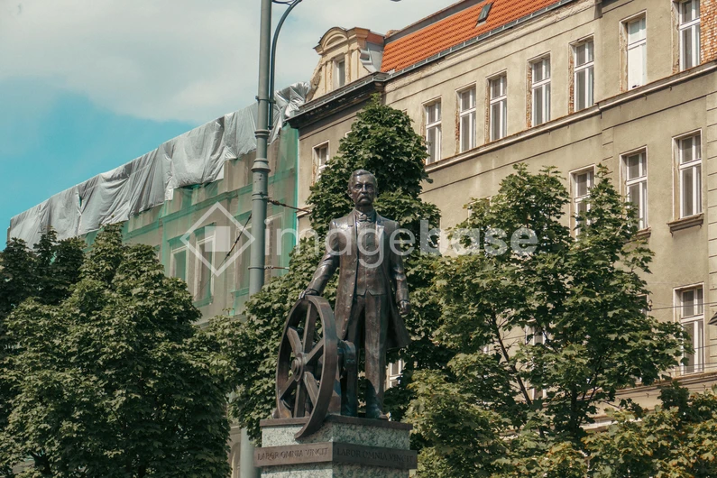 Statue on City Street