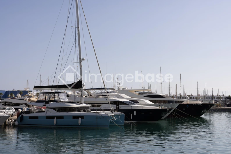 Marina with Luxury Yachts