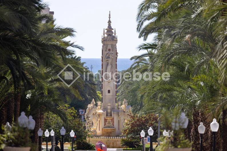 Monument Surrounded by Palms
