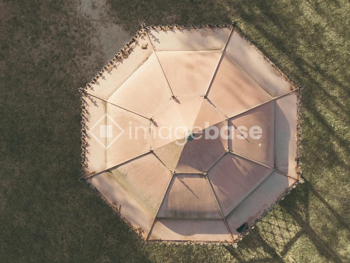 Aerial View of a Pavilion
