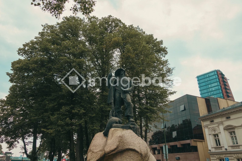 Historic Statue in City Square