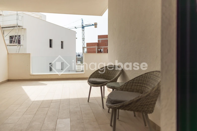Modern Balcony with Chairs