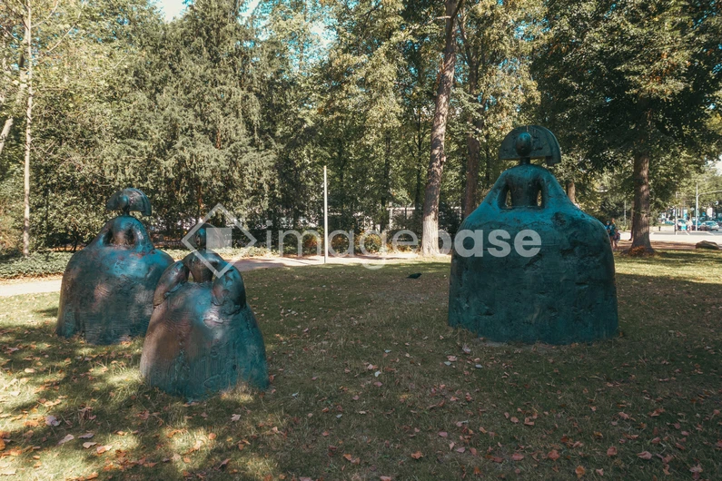 Park Sculptures in Tranquil Setting