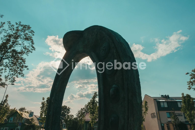 Arch Sculpture at Sunset