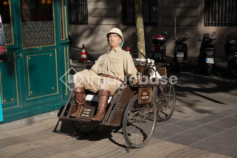 Street Performer in Rickshaw